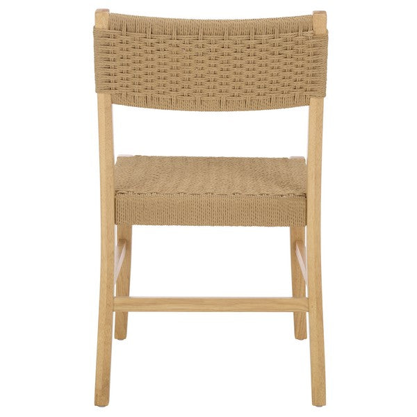 Dutton Wood Dining Chair in Natural with Woven Paper Cord Seat