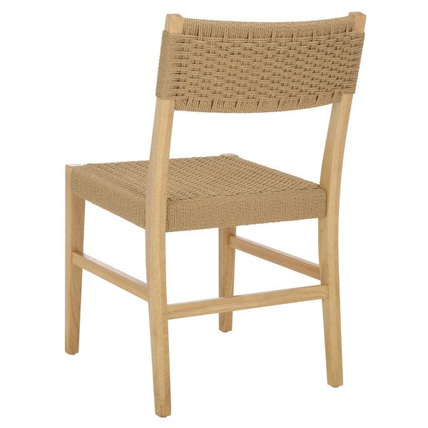 Dutton Wood Dining Chair in Natural with Woven Paper Cord Seat