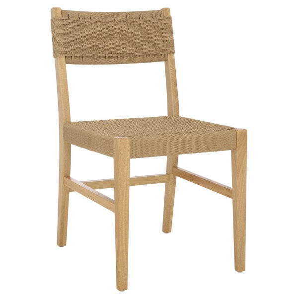 Dutton Wood Dining Chair in Natural with Woven Paper Cord Seat