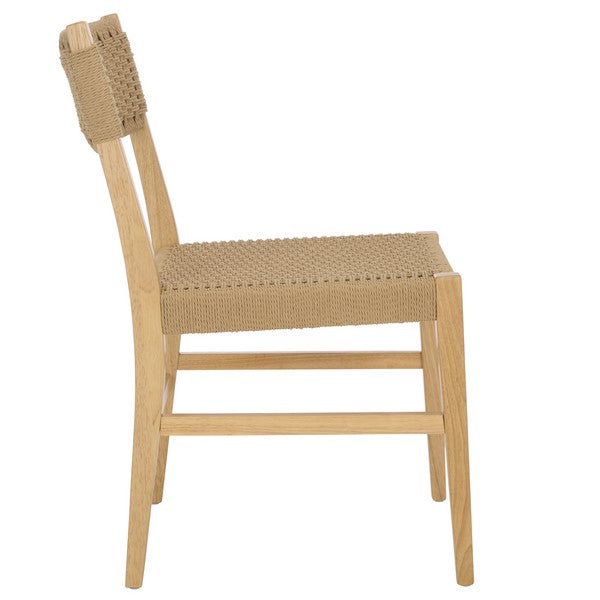 Dutton Wood Dining Chair in Natural with Woven Paper Cord Seat
