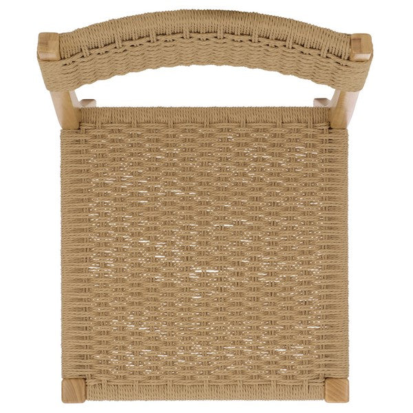 Dutton Wood Dining Chair in Natural with Woven Paper Cord Seat