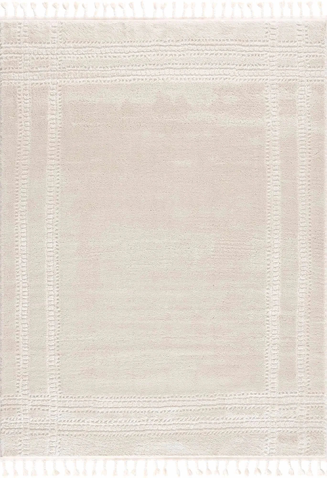 Ryuu Ivory Carved Area Rug - The Mayfair Hall