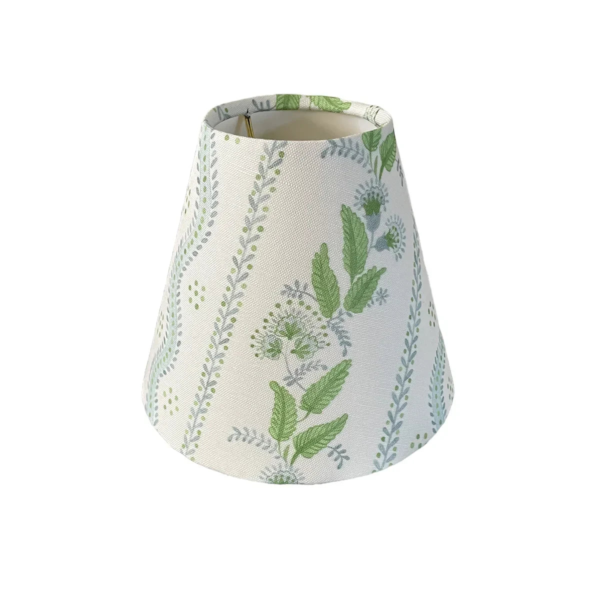 Blue and Green Floral Sconce Shade in Emma Stripe - The Mayfair Hall