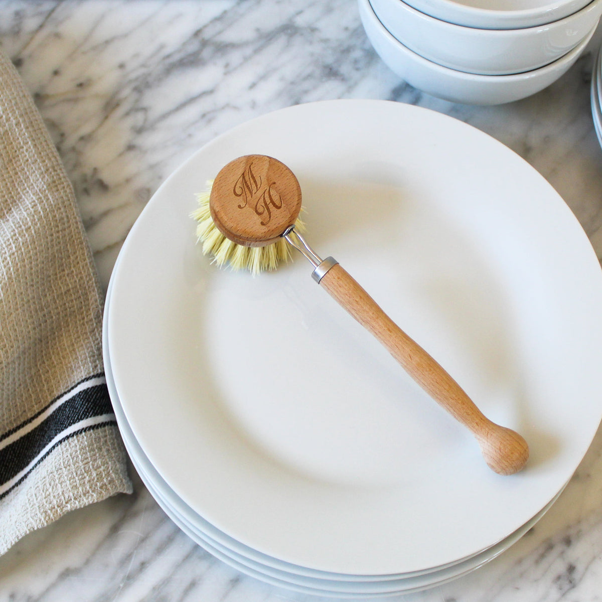 Beechwood Dish Brush with Replaceable Head by Murchison-Hume