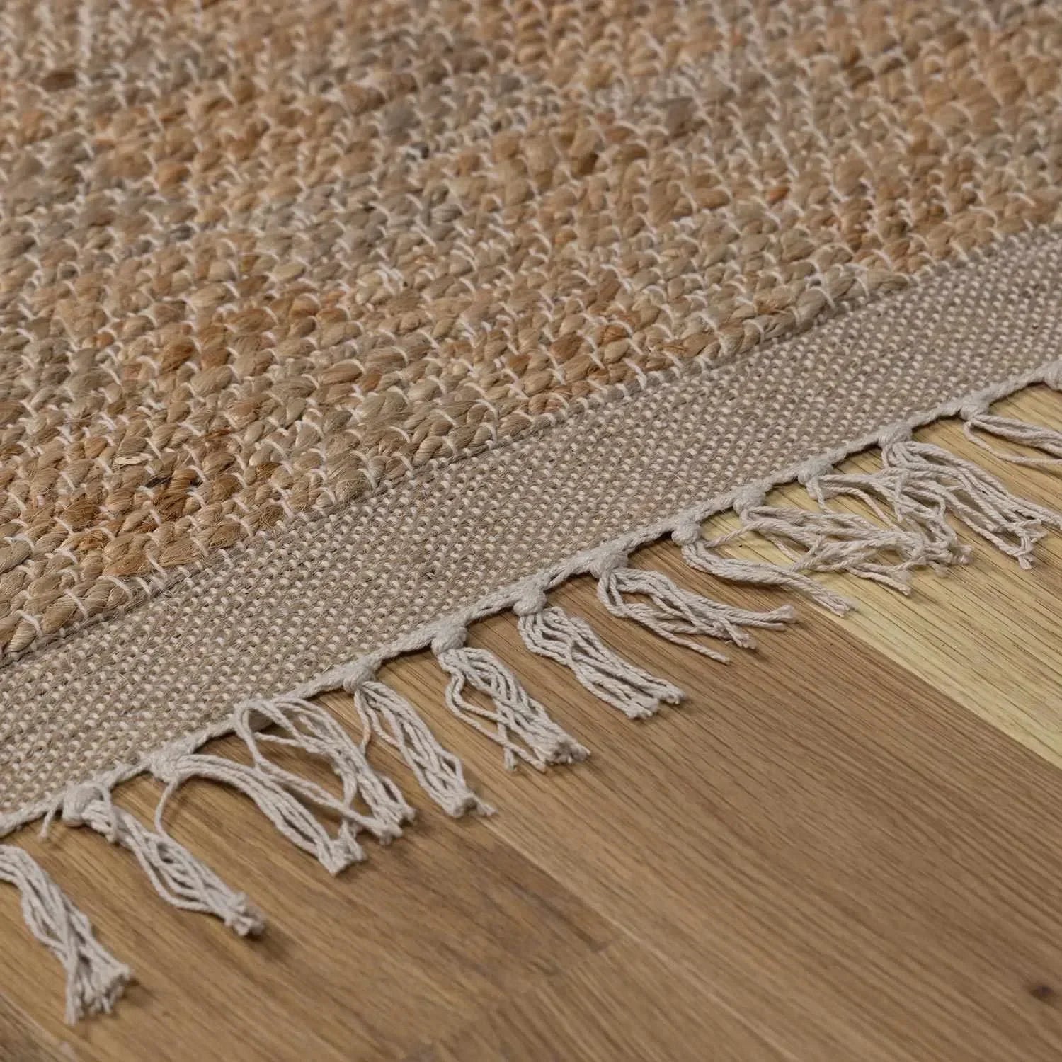 Lonut Lite Checkered Jute Rug - The Mayfair Hall