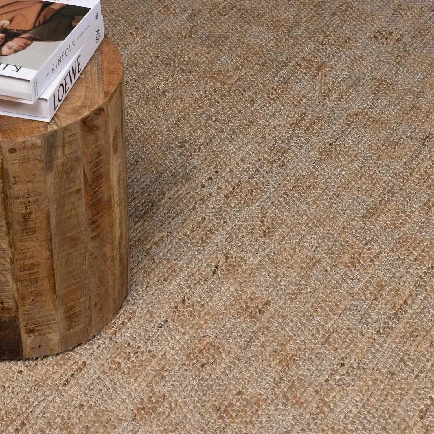Lonut Lite Checkered Jute Rug - The Mayfair Hall