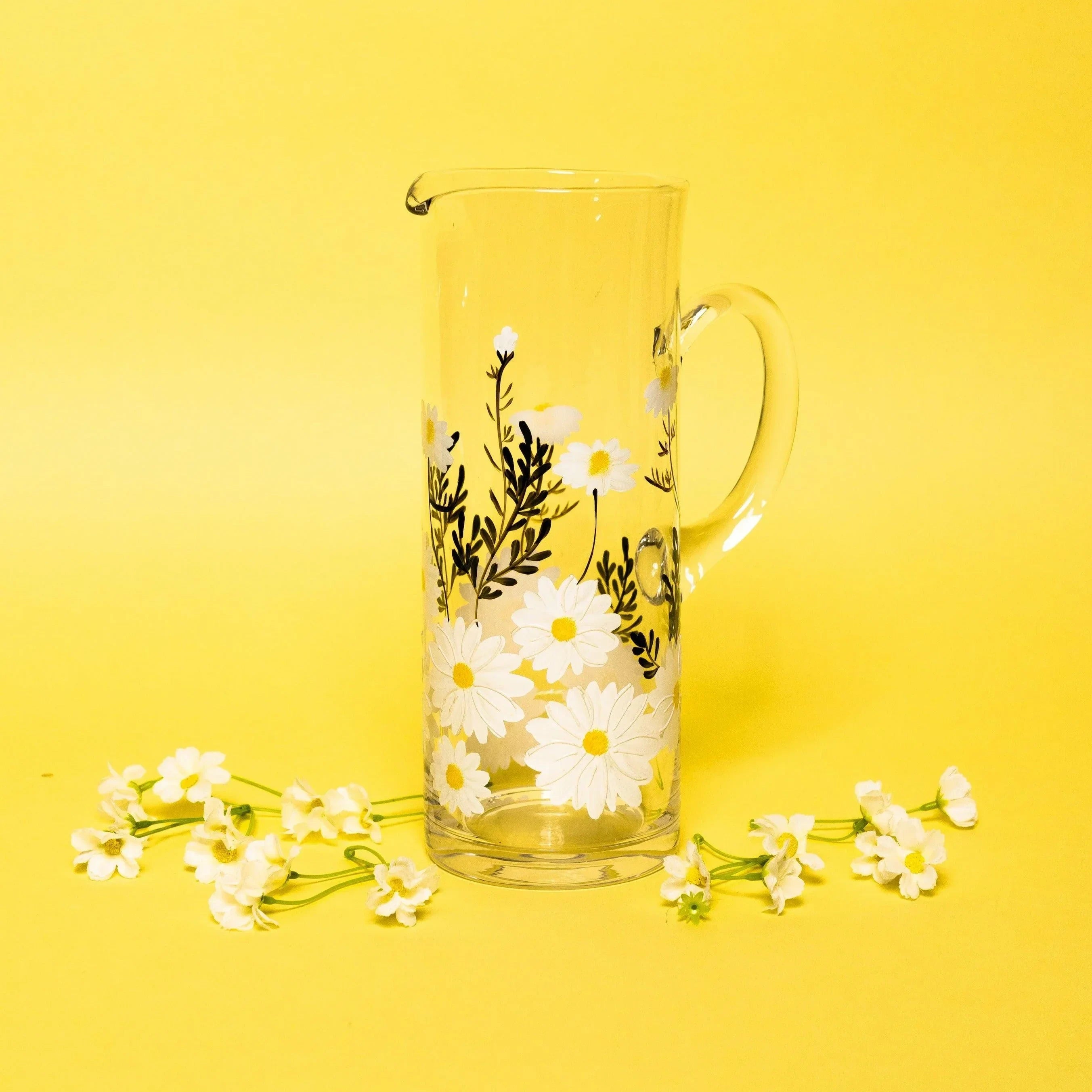 Painted Daisy Pitcher - The Mayfair Hall