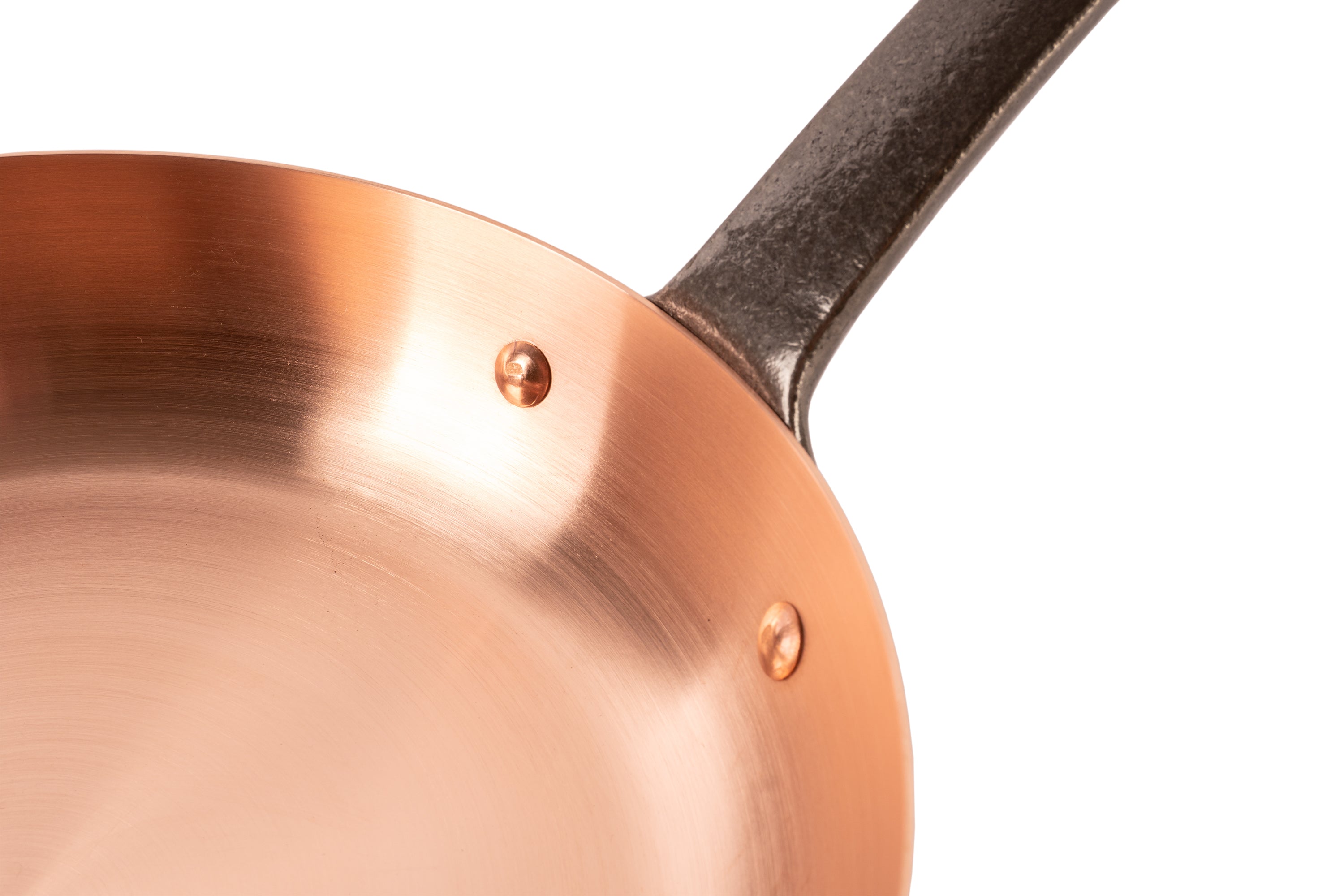 Pure copper frying pan without coating, Ø 9.5 in