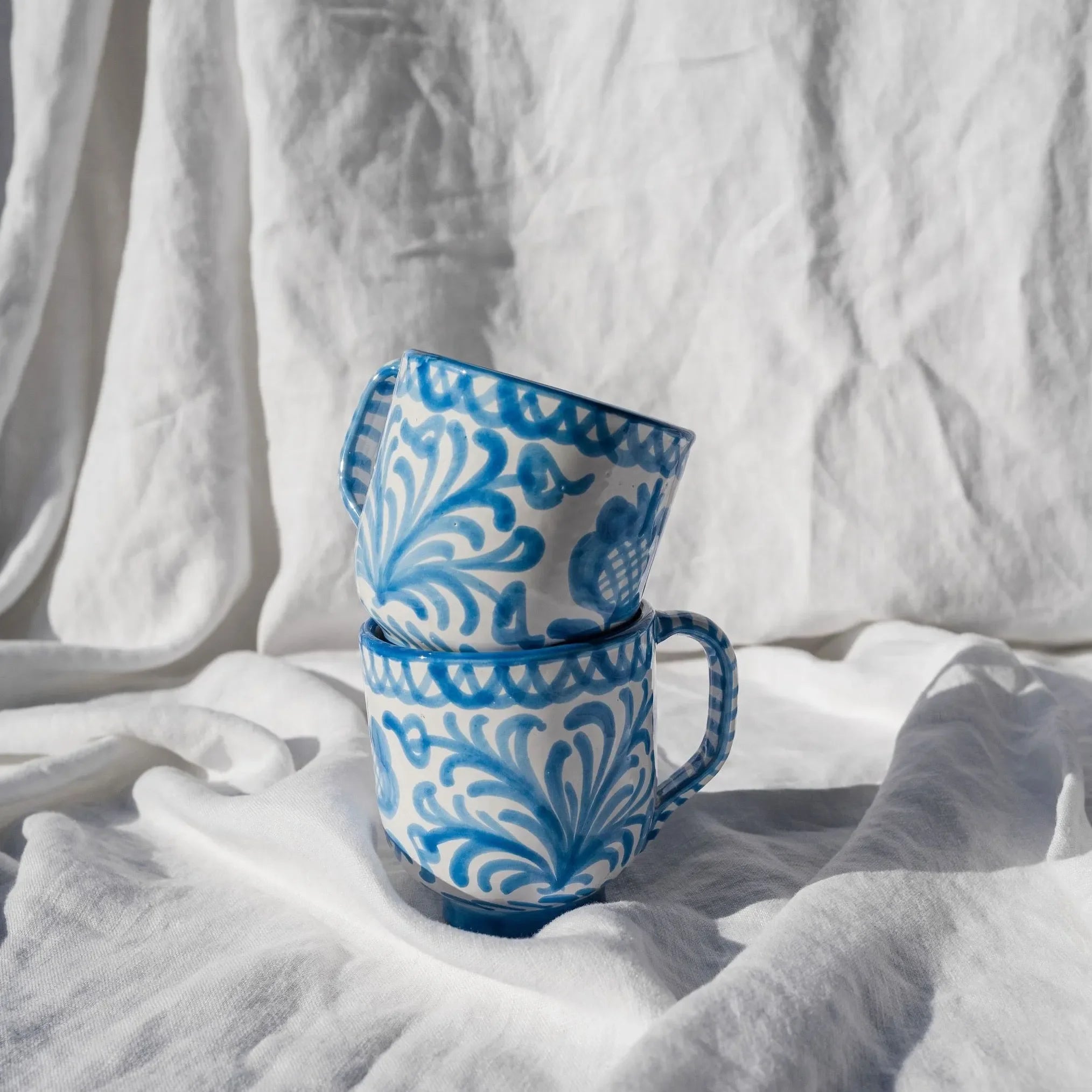 Mug with hand painted designs - The Mayfair Hall