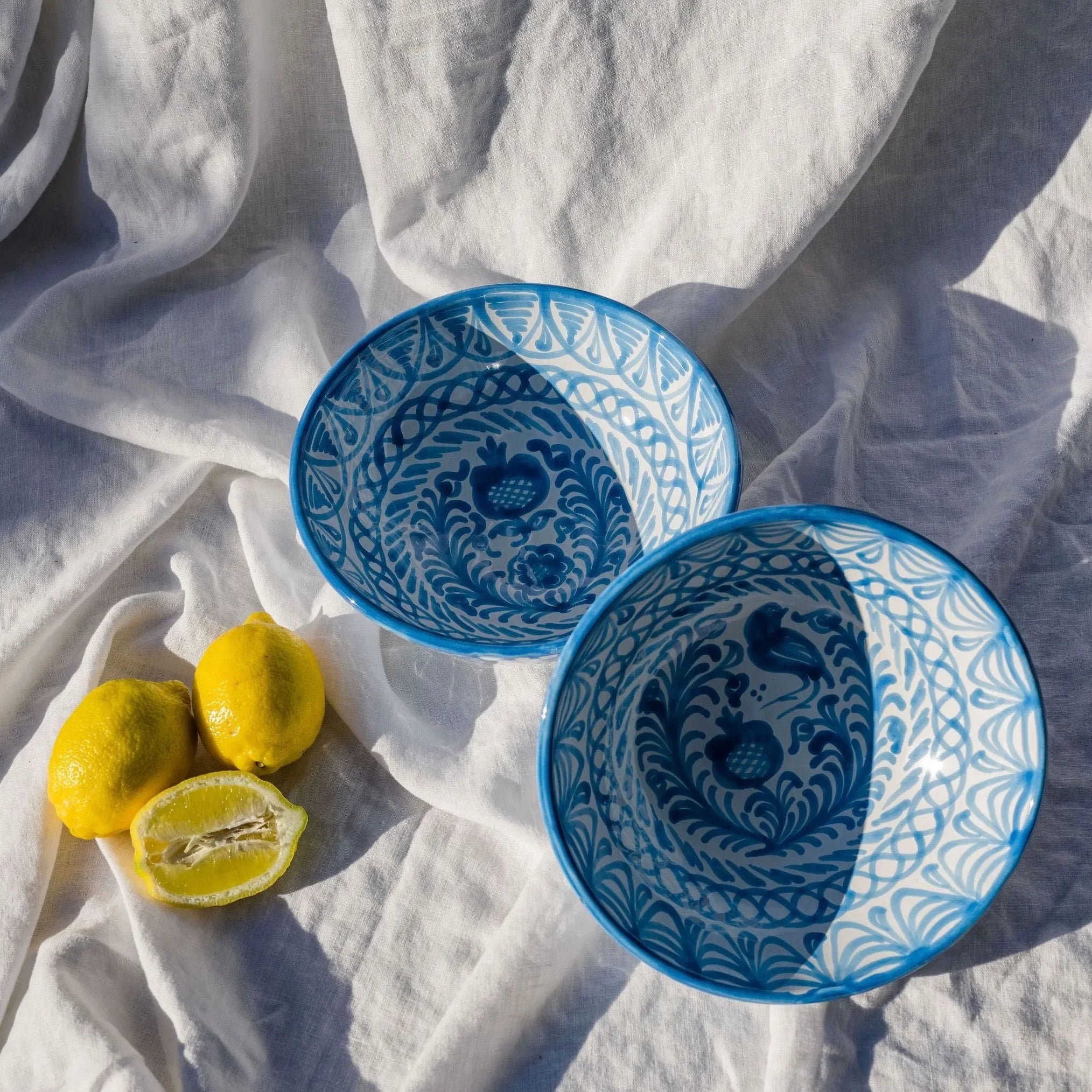 Medium bowl with hand painted designs - The Mayfair Hall