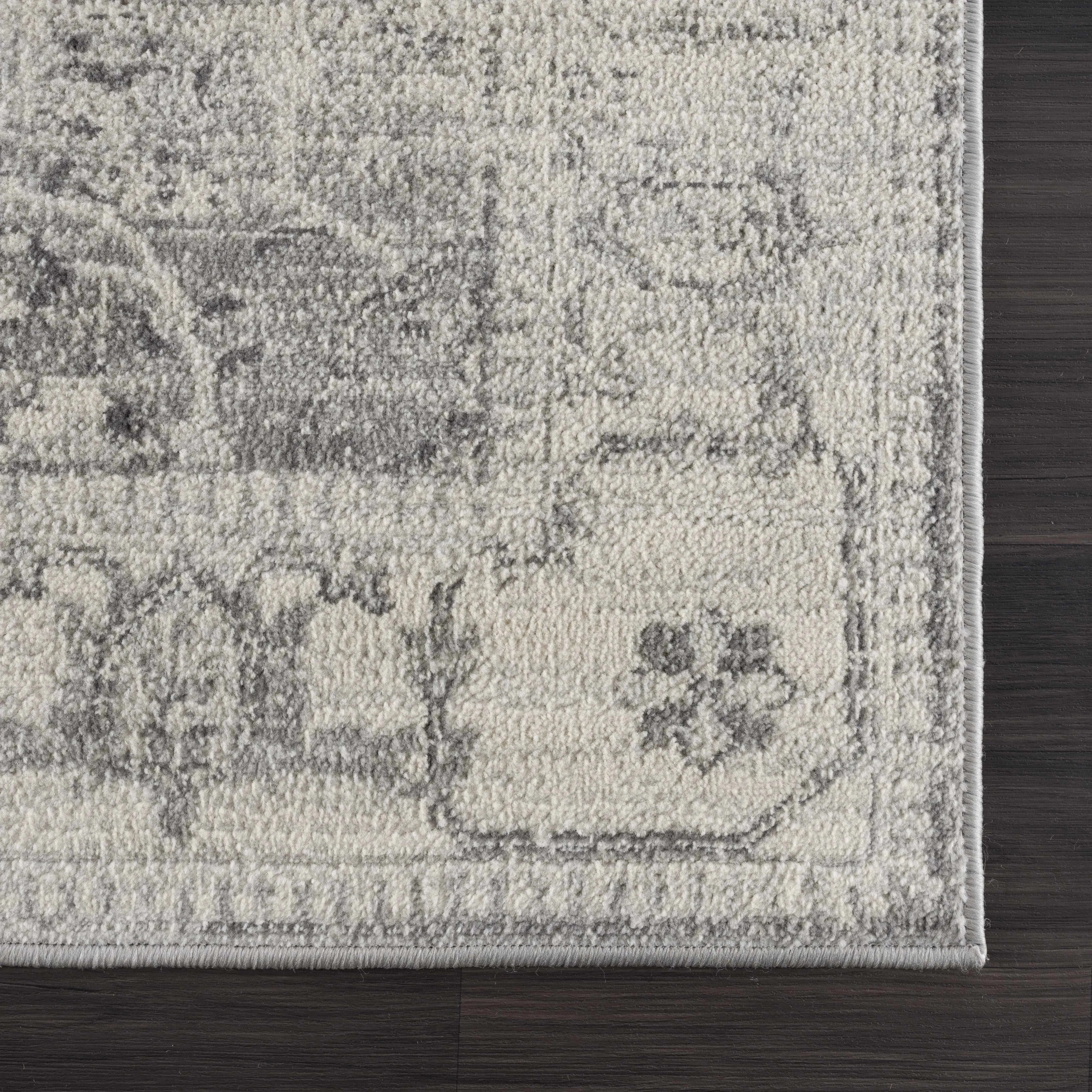 Ivory & Gray Medallion Rug TGS2315 - Limited Edition - The Mayfair Hall