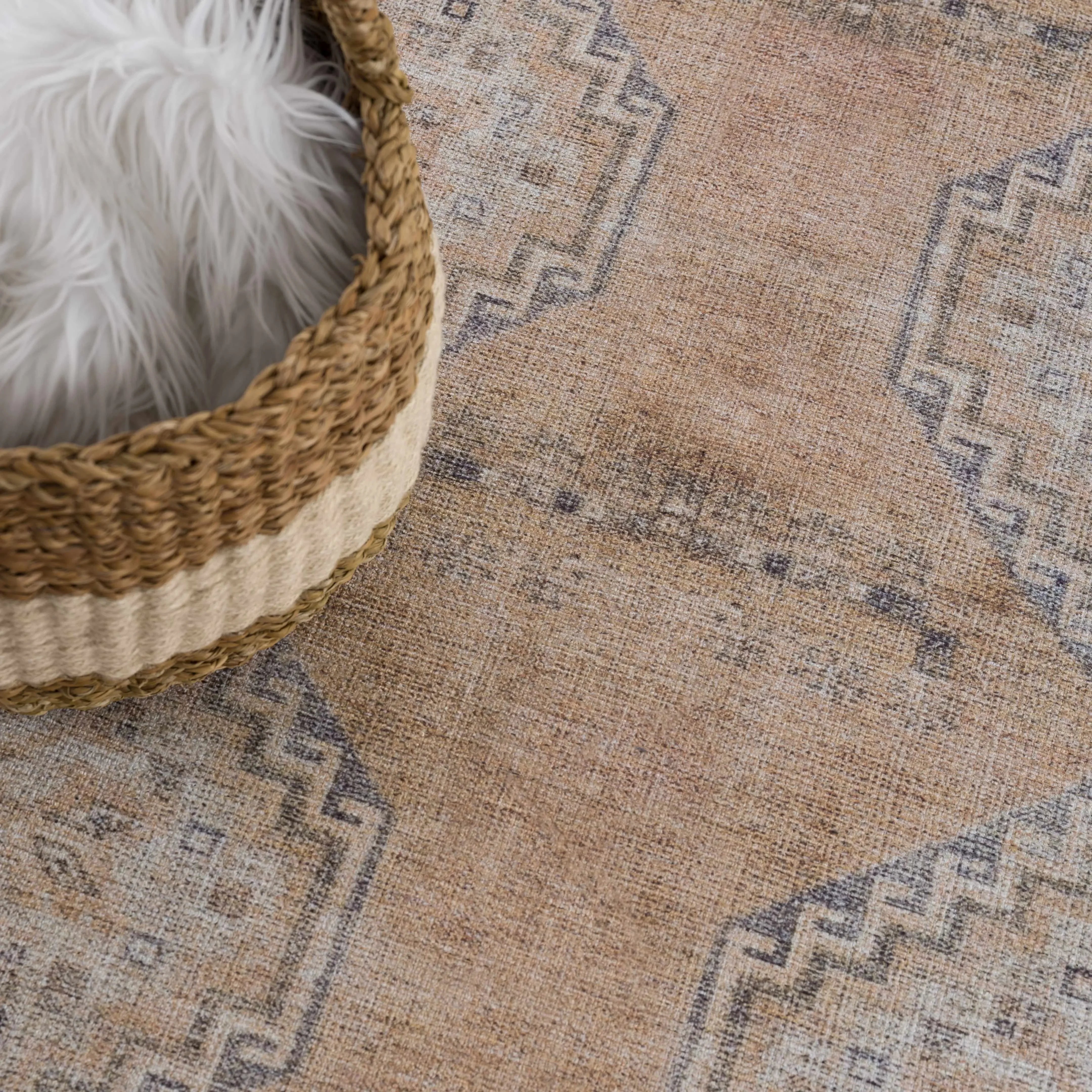 Carrabelle Peach Washable Area Rug - Clearance - The Mayfair Hall