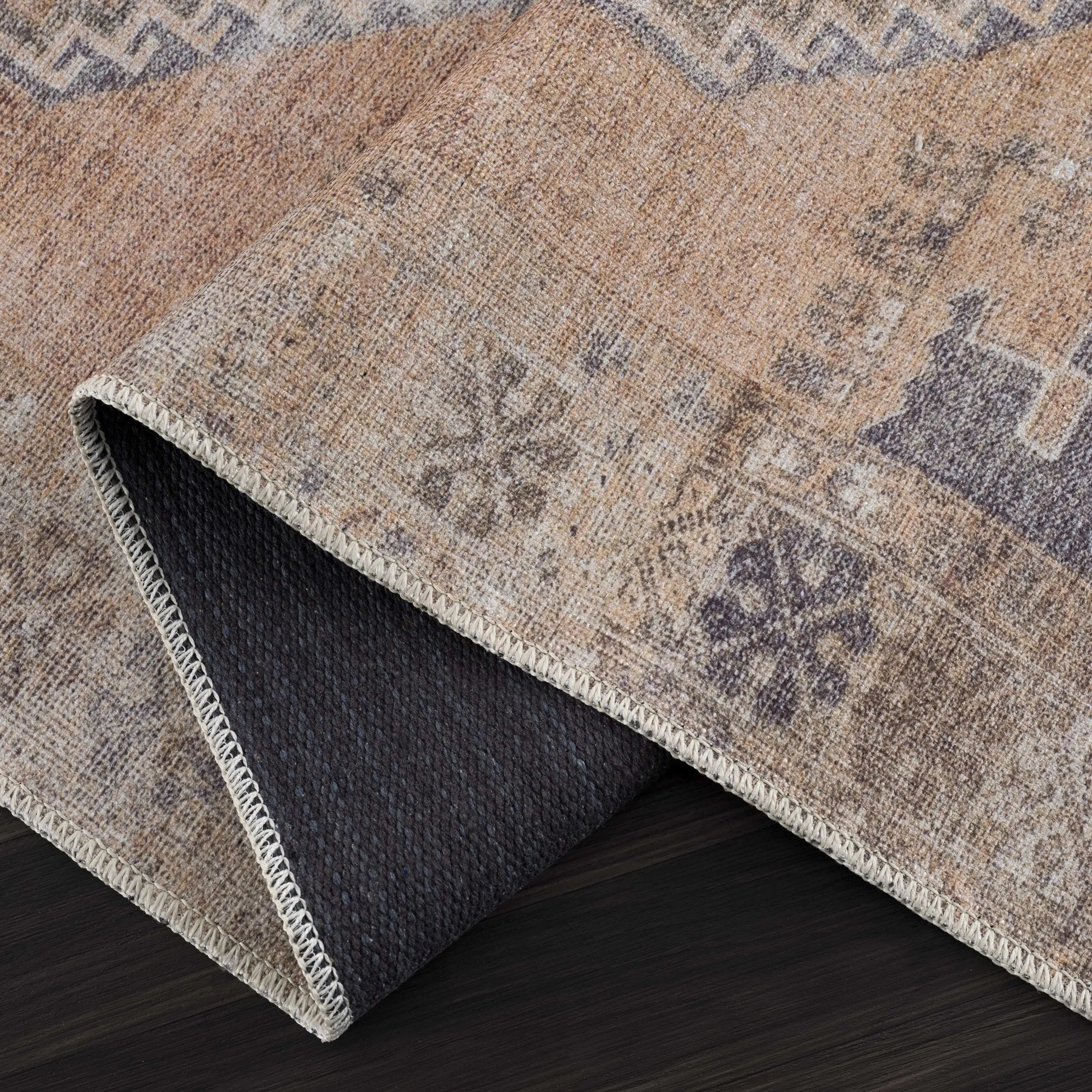 Carrabelle Peach Washable Area Rug - Clearance - The Mayfair Hall