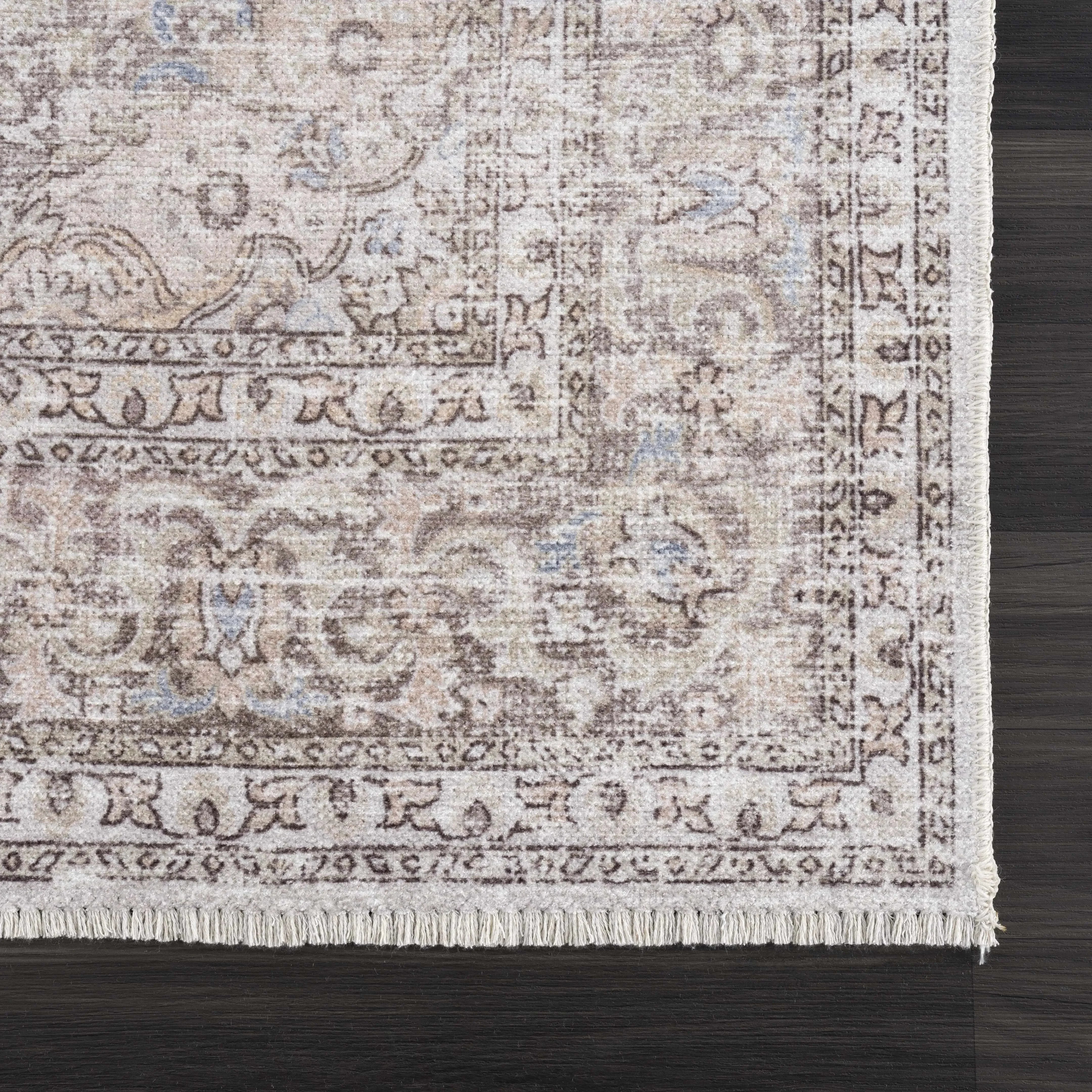 Cream Holi-2301 Washable Area Rug - The Mayfair Hall