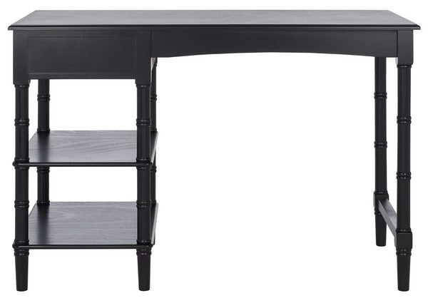 Henric 1 Drawer 2 Shelf Desk in Black