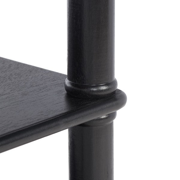 Henric 1 Drawer 2 Shelf Desk in Black