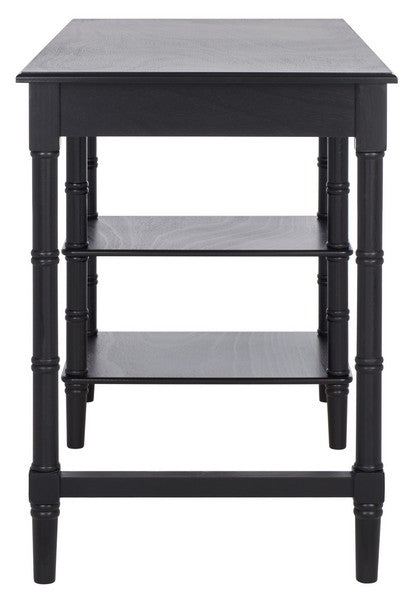 Henric 1 Drawer 2 Shelf Desk in Black