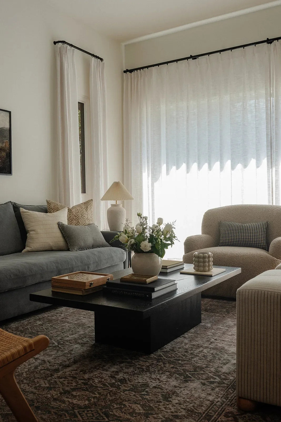 Mae Stripe Pillow Cover in Brown and Natural - The Mayfair Hall