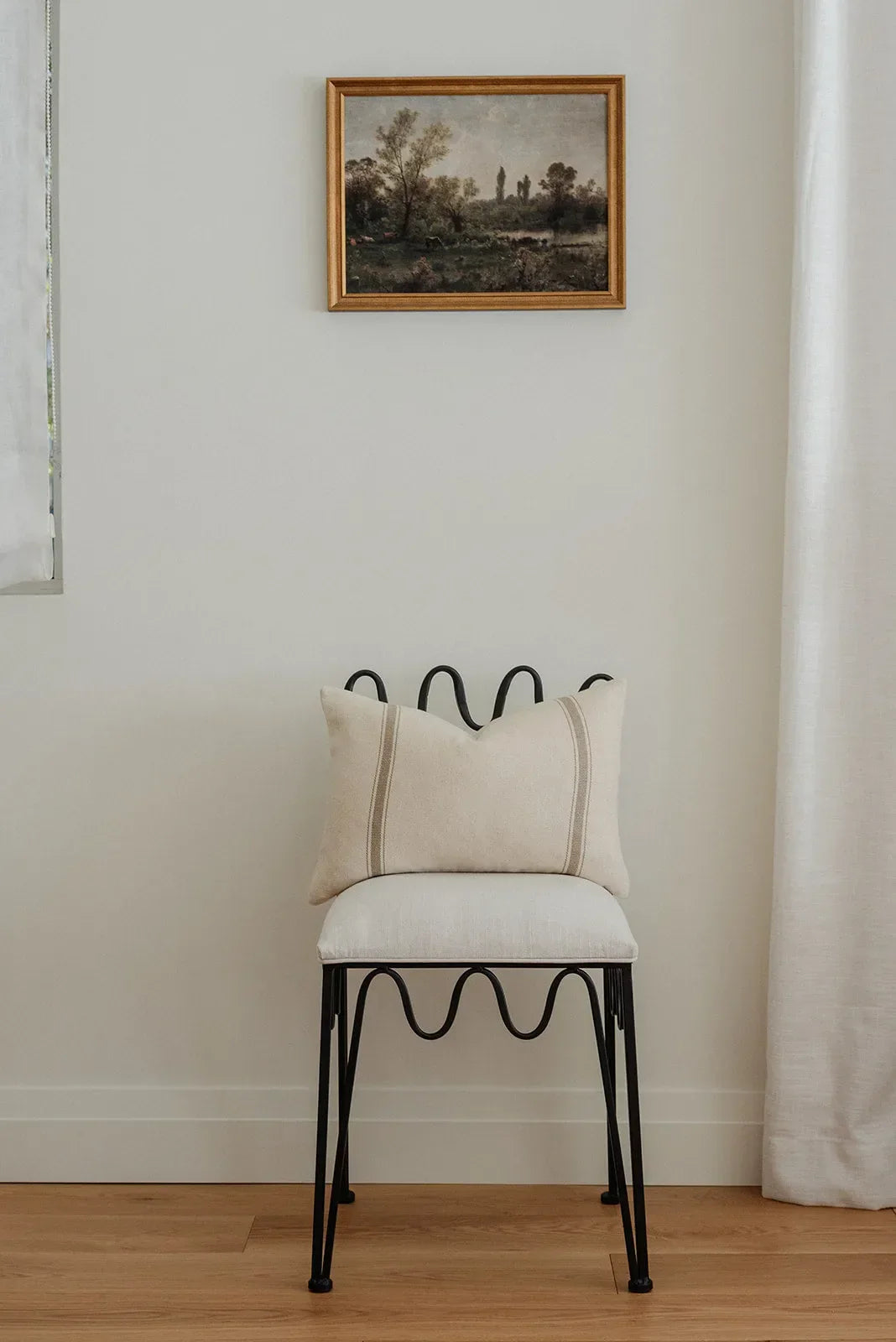 Mae Stripe Pillow Cover in Brown and Natural - The Mayfair Hall