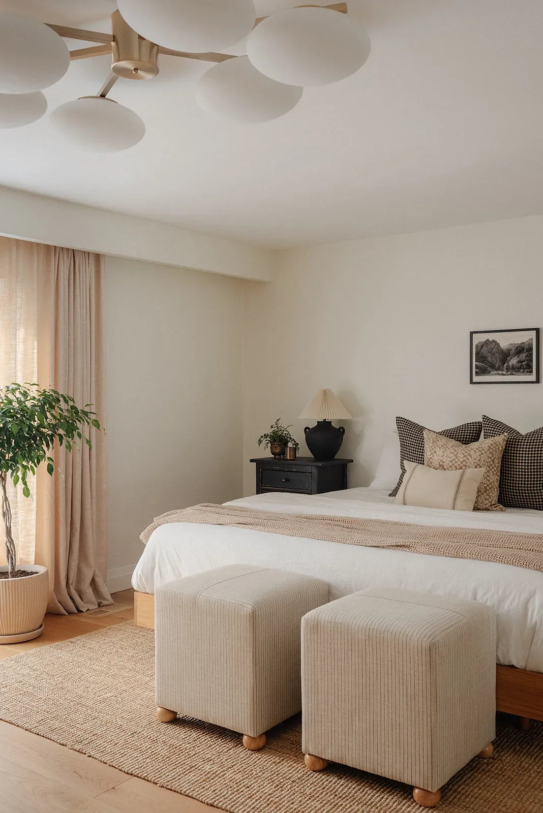 Mae Stripe Pillow Cover in Brown and Natural - The Mayfair Hall