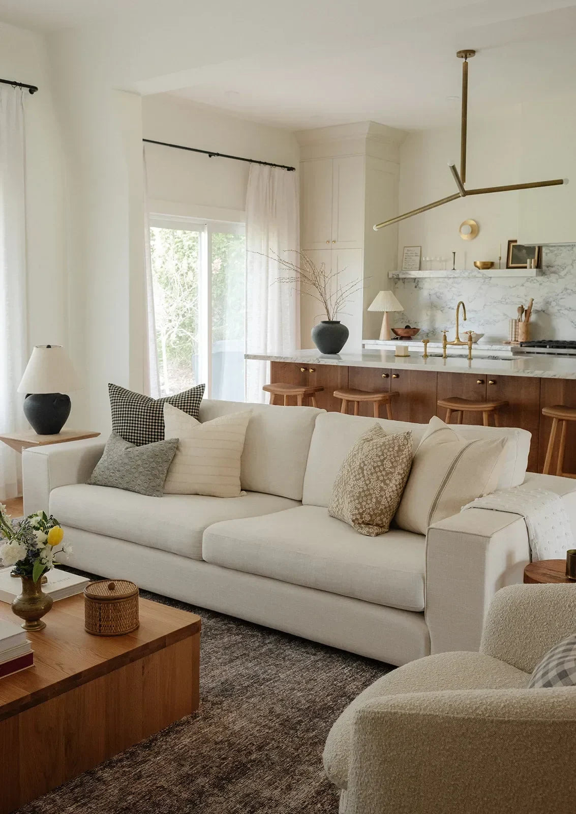 Ivy Floral Pillow Cover in Brown - The Mayfair Hall