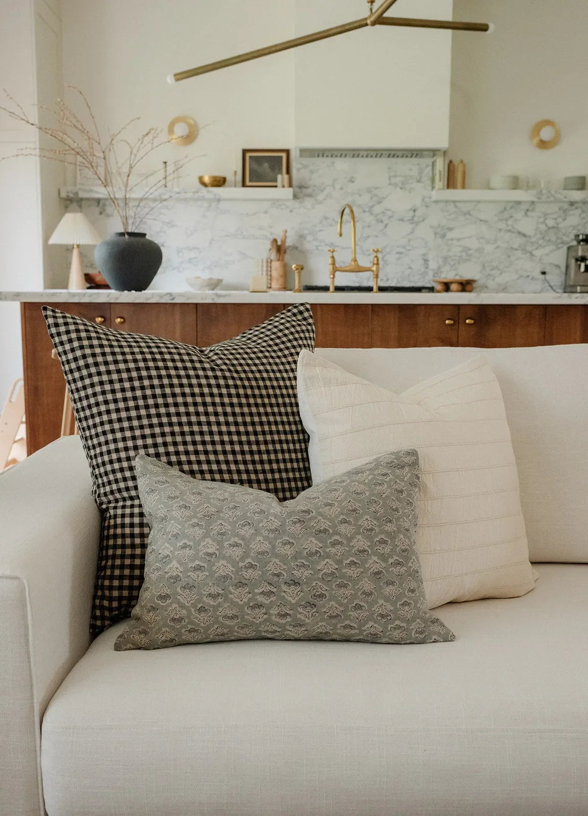 Eden Floral Pillow Cover in Blue - The Mayfair Hall