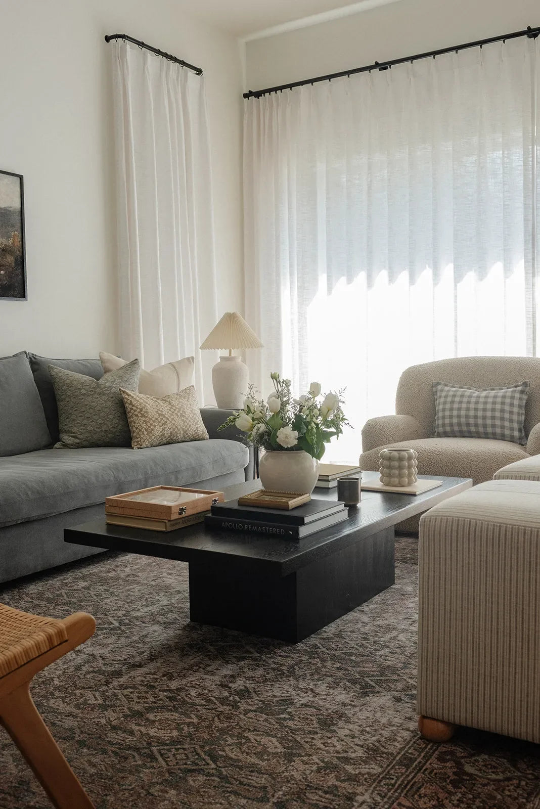 Mae Stripe Pillow Cover in Brown and Natural - The Mayfair Hall