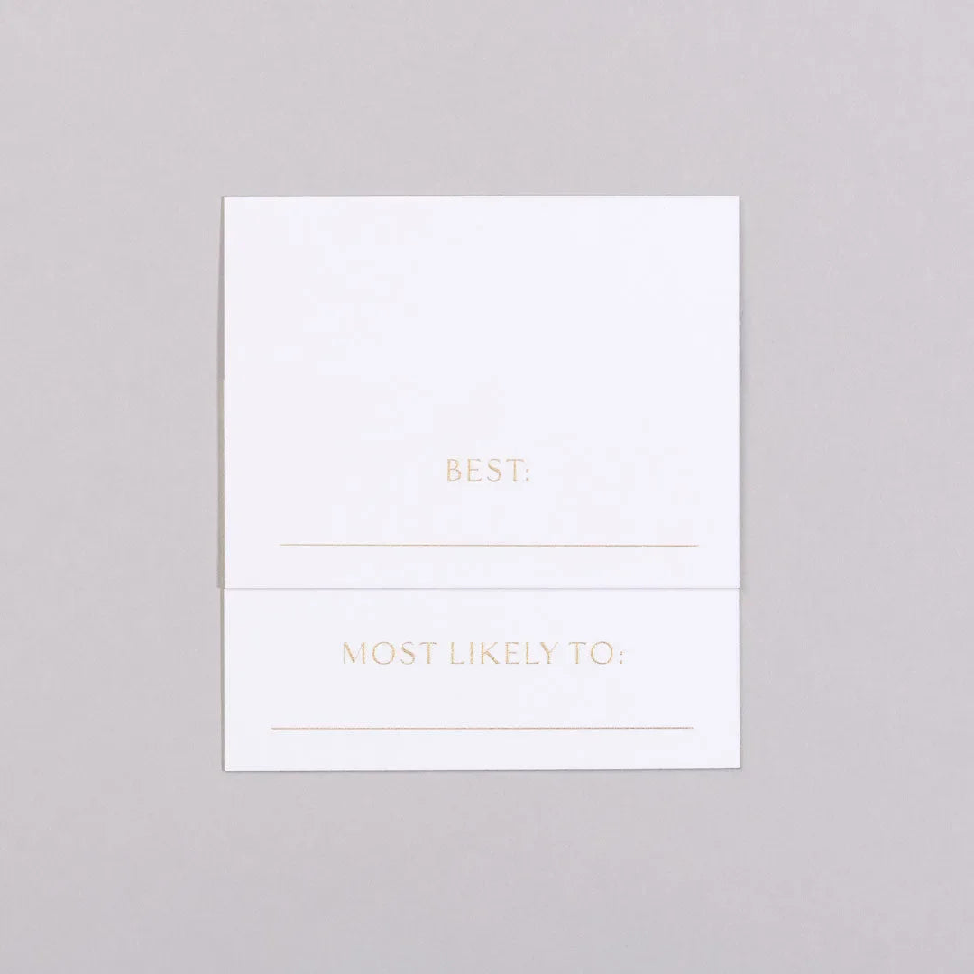 Superlatives Place Cards - The Mayfair Hall