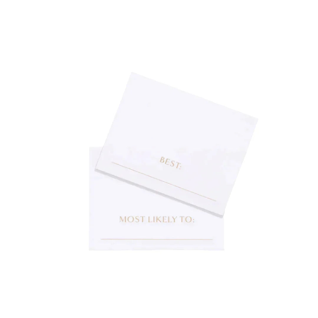 Superlatives Place Cards - The Mayfair Hall