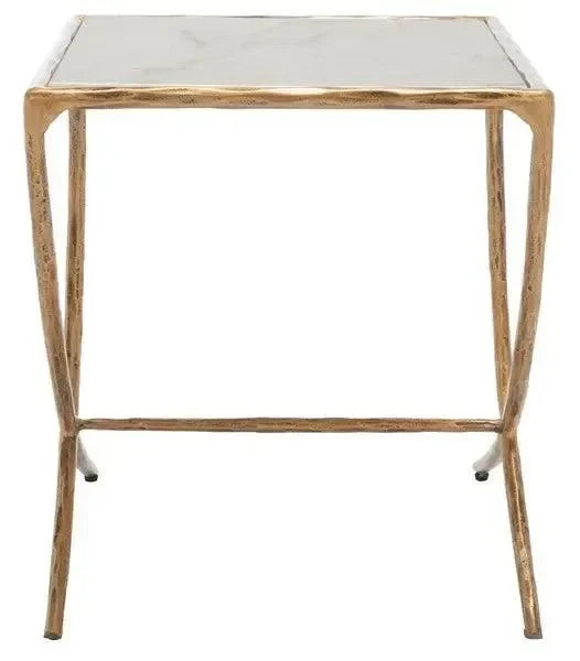 Debbie Metal Accent Table in Brass - The Mayfair Hall