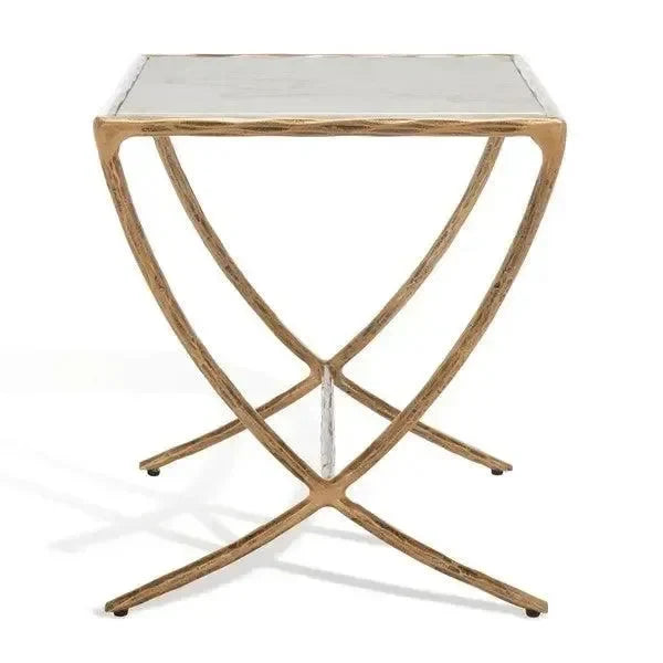 Debbie Metal Accent Table in Brass - The Mayfair Hall