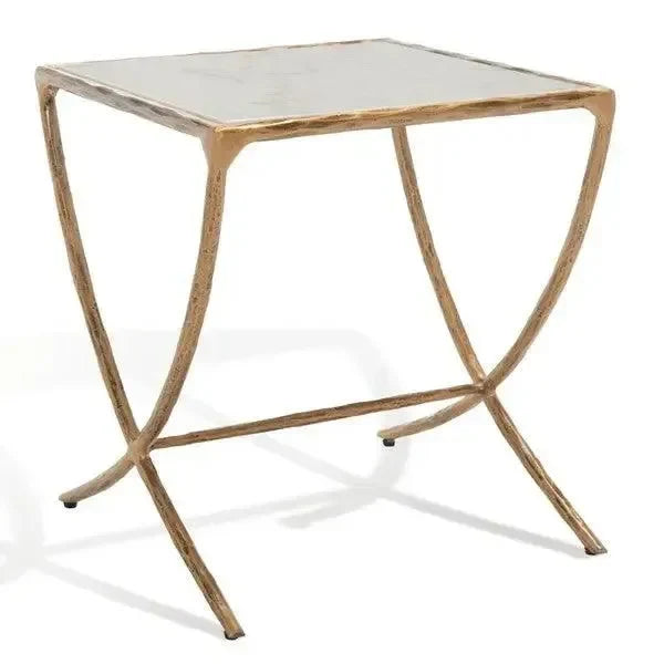 Debbie Metal Accent Table in Brass - The Mayfair Hall