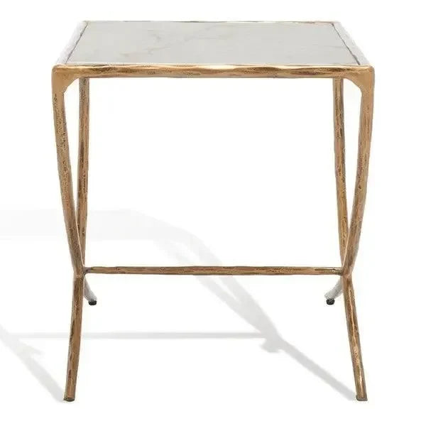 Debbie Metal Accent Table in Brass - The Mayfair Hall