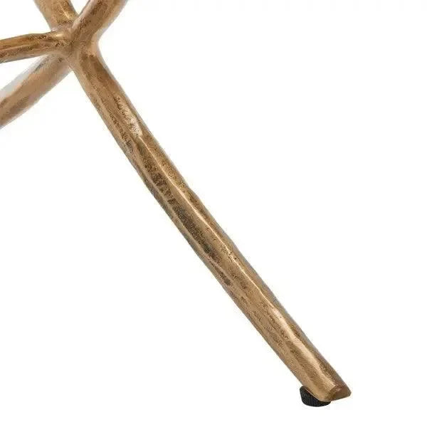 Debbie Metal Accent Table in Brass - The Mayfair Hall