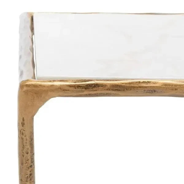 Debbie Metal Accent Table in Brass - The Mayfair Hall