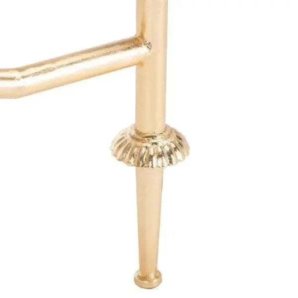 Devi Glass Coffee Table in Gold - The Mayfair Hall