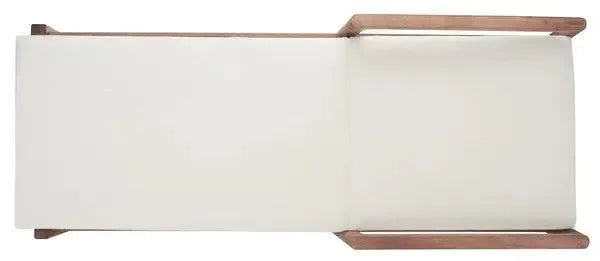 Donnamaria Wood Sun Lounger in Natural and White - The Mayfair Hall