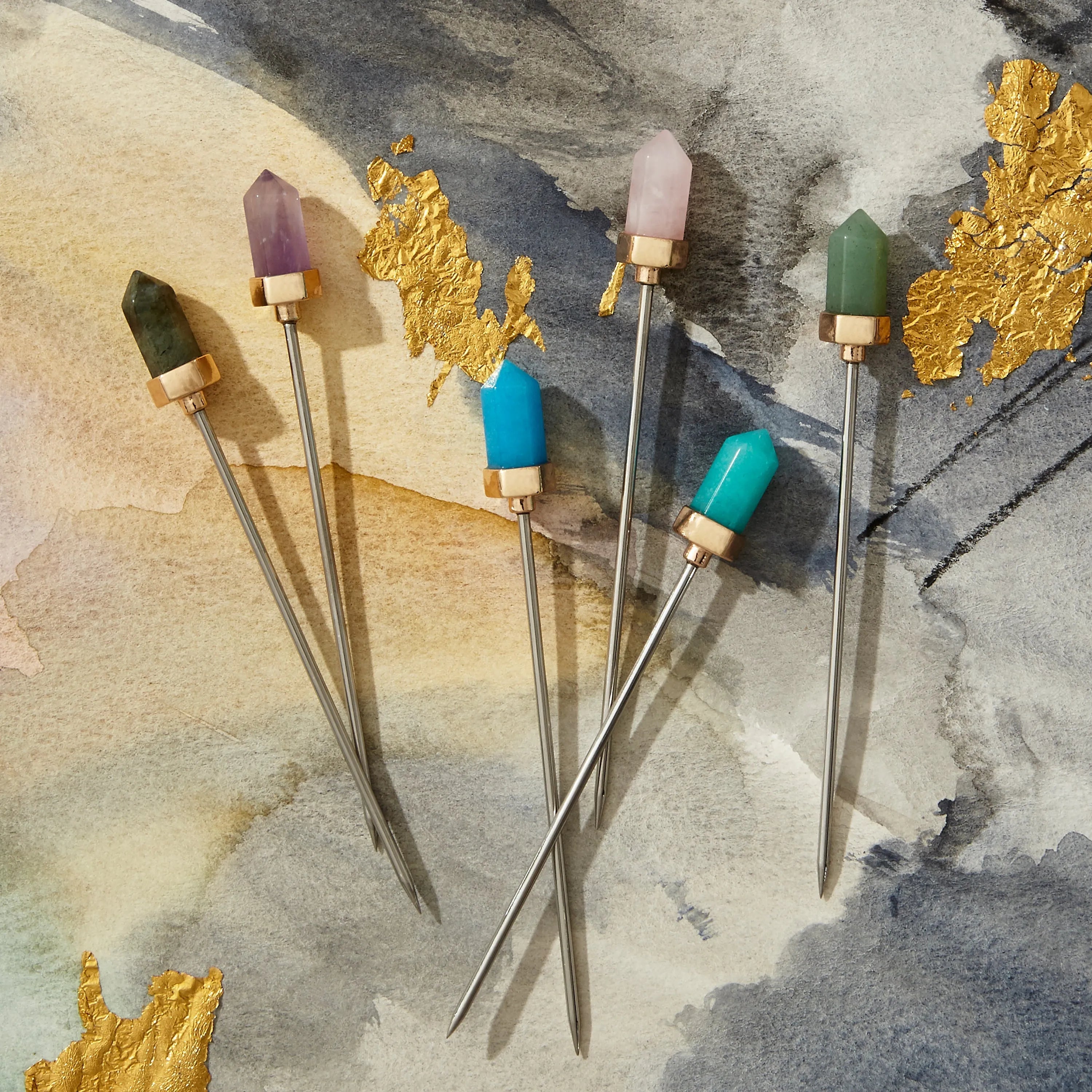 Quartz cocktail picks