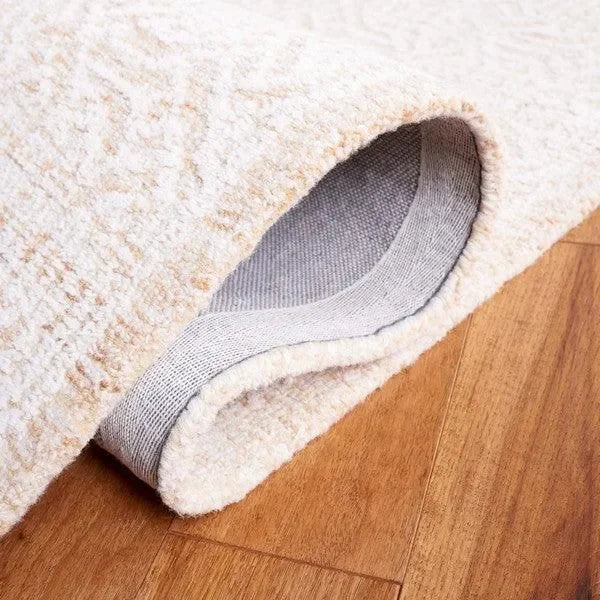 Ebony Wool Rug in Gold and Ivory - The Mayfair Hall