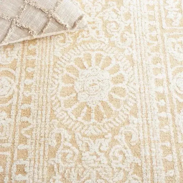 Ebony Wool Rug in Ivory and Gold - The Mayfair Hall
