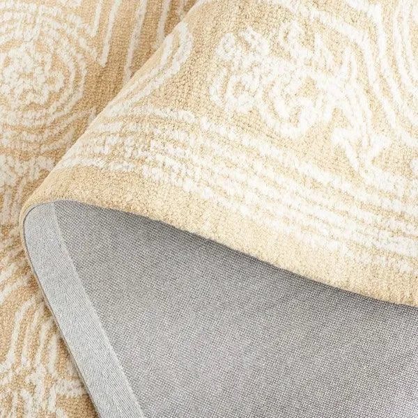 Ebony Wool Rug in Ivory and Gold - The Mayfair Hall