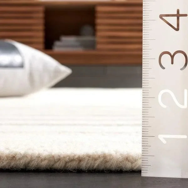 Ebony Wool Rug in Ivory - The Mayfair Hall