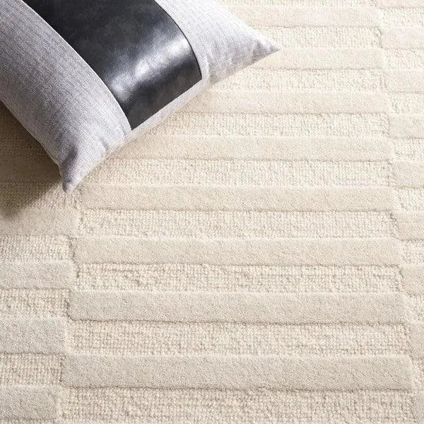 Ebony Wool Rug in Ivory - The Mayfair Hall