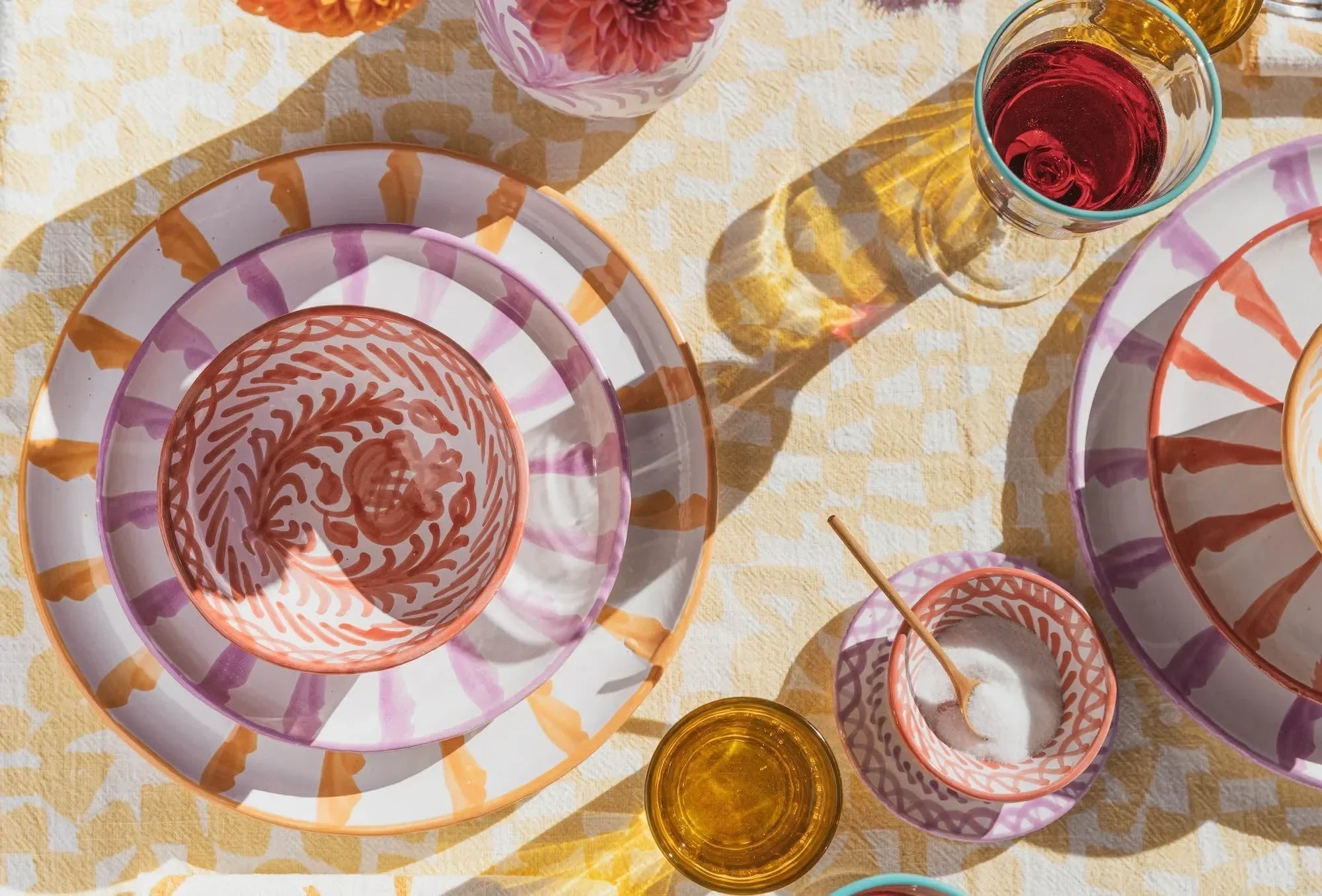 Small bowl with hand painted designs - The Mayfair Hall
