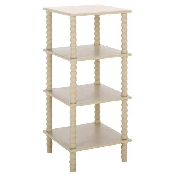 Dilyn 4 Tier Wood Shelving Unit in Sand - The Mayfair Hall