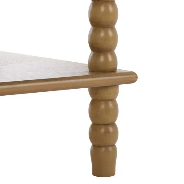 Dilyn 4 Tier Wood Shelving Unit in Desert Brown - The Mayfair Hall