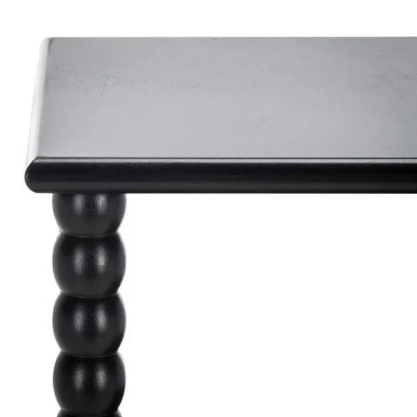 Dilyn Wood 5-Tier Shelving Unit in Matte Black - The Mayfair Hall