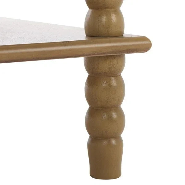 Dilyn Wood 5-Tier Shelving Unit in Desert Brown - The Mayfair Hall