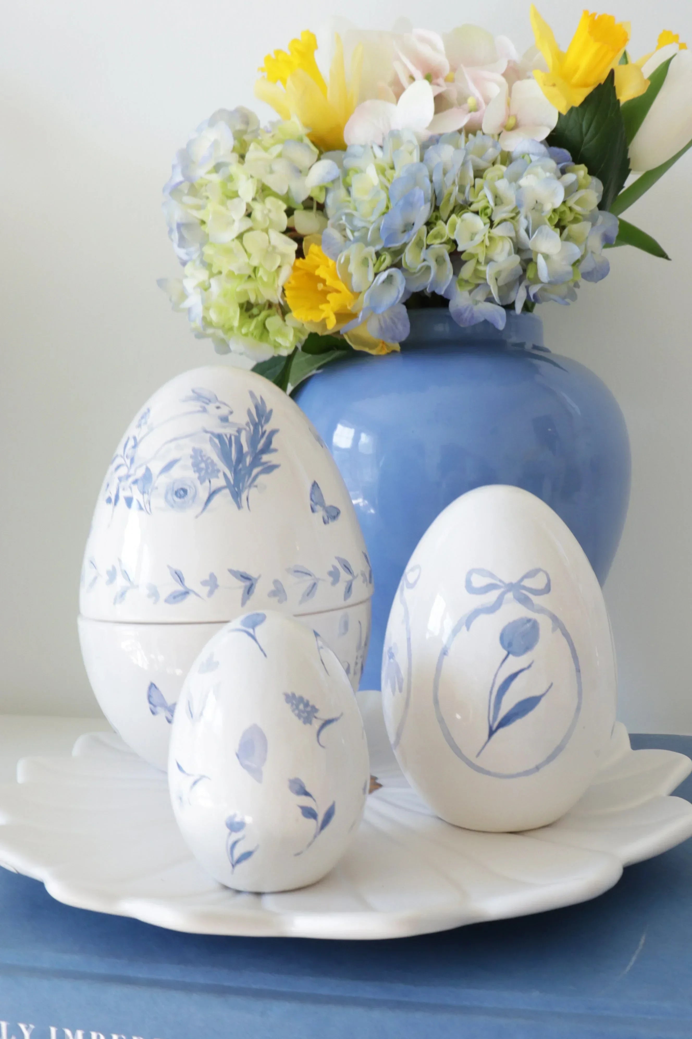 French Blue Ginger Jars - The Mayfair Hall