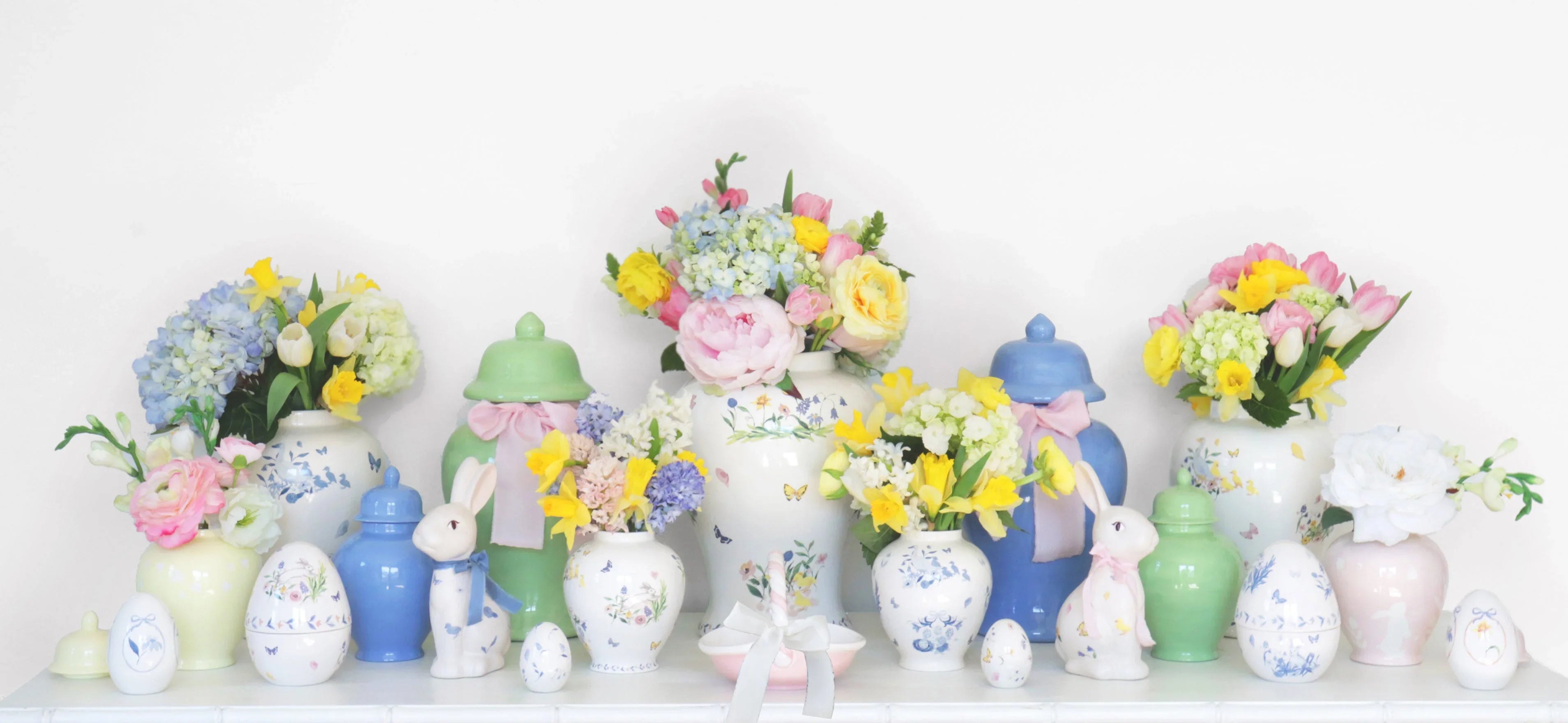 French Blue Ginger Jars - The Mayfair Hall